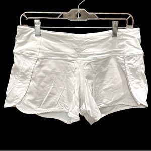Lululemon White Speed Up Mid-Rise Lined Short Size 6